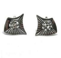 E000728 Handmade genuine sterling silver earrings solid hallmarked 925 Empress